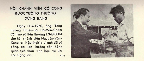Vietnam War propaganda leaflet 3778, Worthy Rewards for Meritorious Returnees