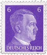 Original 6 Pfennig Hitler stamp