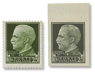 Propaganda stamps - The Italian King Victor Emmanuel Forgery