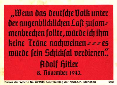 H.662, Parole der Woche, 46/1943