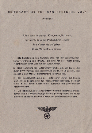 H.1362 / Q.73, Articles of War for the German People