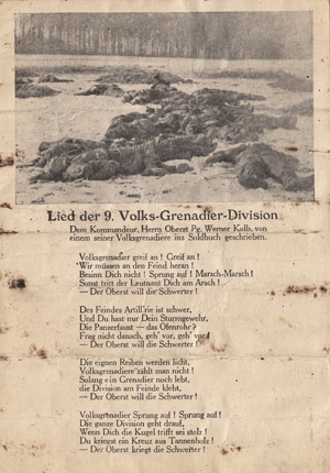 H.1375 / Q.76, Song of the 9th People's Grenadier Division postcard
