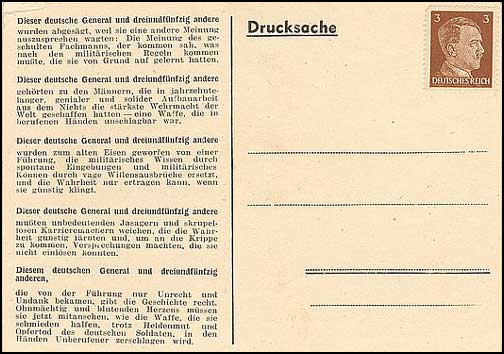H.648 / Q.28, The General Halder Postcard Drucksache