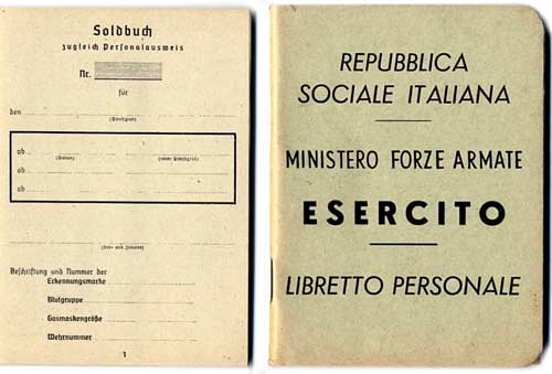 Operation Sauerkraut - Forged German and Italian military identification booklets