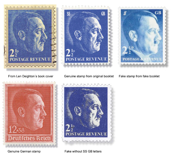 Fakes of the Len Deighton SS/GB Fantasy Stamps