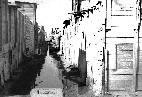 A Sewerage Drain Behind the Al-Qahira Kutcha Huts, Aden