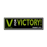 "V" for Victory Bumper Sticker 