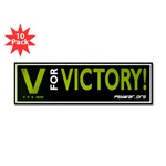 PsyWar.Org V for Victory Bumper Sticker 10 pack