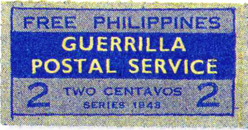 The Free Philippines Guerrilla Postal Service  Propaganda Stamp