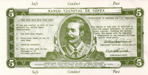 Costa 5 Peso Banknote