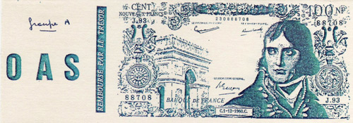 The OAS Secret Army Banknote Leaflet