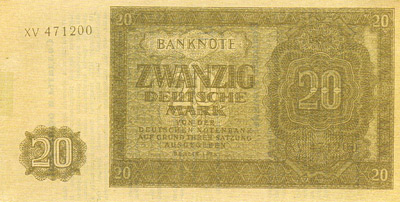 The NTS 20 Mark East German Banknote