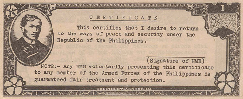 The 2 Peso HUK Safe Conduct Banknote Front