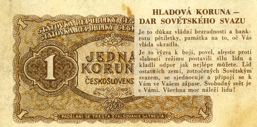 The Radio Free Europe One Koruna Banknote