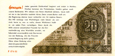 The Unfolded Tarantel Propaganda Banknote