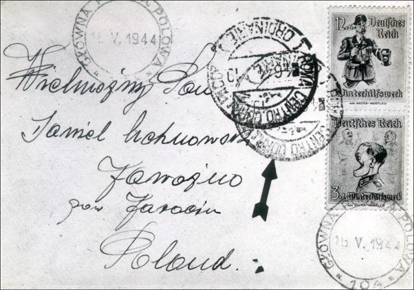 Propaganda cover sent through the mail with Winterhilfe stamps