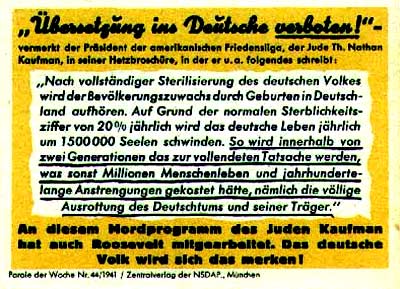 Genuine Parole der Woche, 44/1941