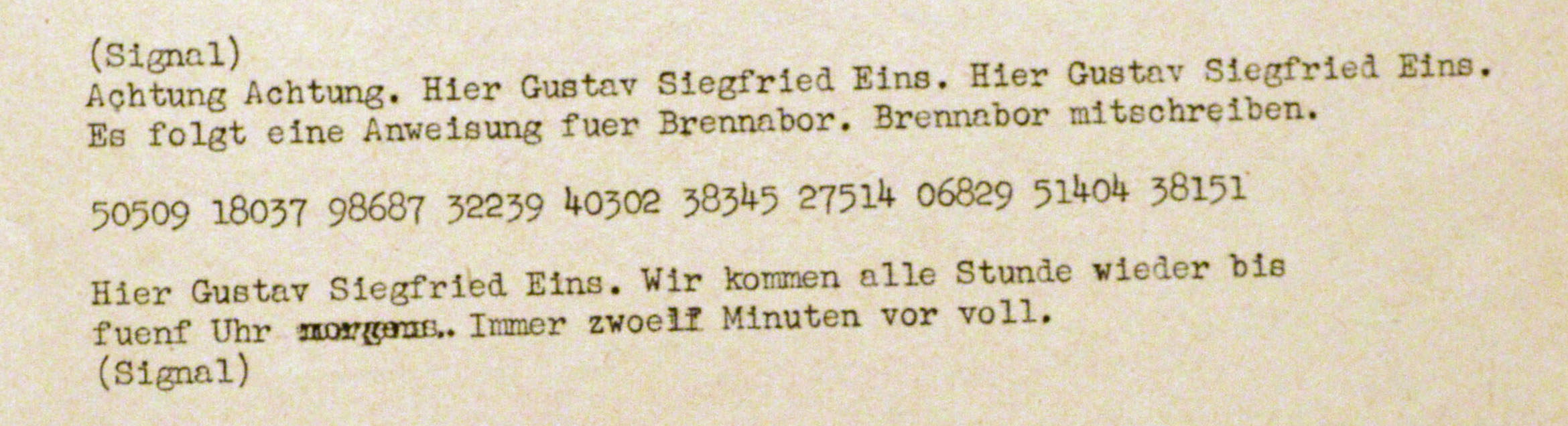 GSI coded message