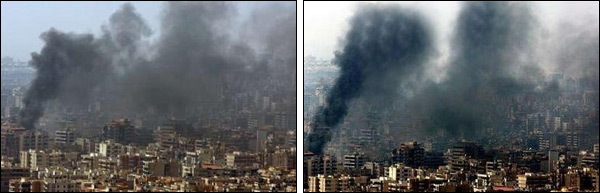 Reuter/Adnan Hajj doctored photographs