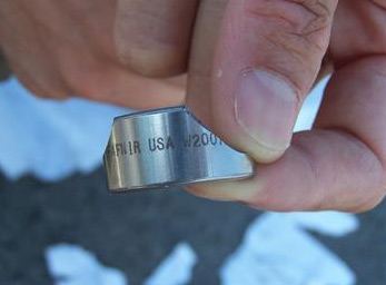 Alleged fragment of a US propaganda artillery shell used to disseminated Israeli leaflets