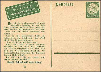 Russian Propaganda Stamped Postcard - Reverse