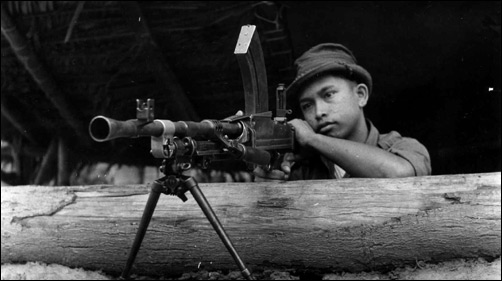 Malayan Police machine gun post at Fort Brooke