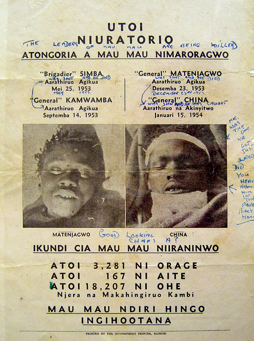 PsyWar.Org - Mau Mau Uprising - The Leaders of the Mau Mau are being killed poster