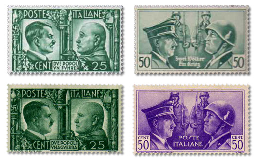Propaganda Stamps - The British Parodies of the Italian-German Friendship Issue