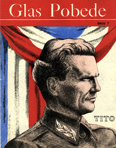 Leaflet-newspapers: Fig. 12. This  small coloured 30p news magazine, "Voice of Victory", was dropped in 1944 over  Jugoslavia. It is well-illustrated with photos of the war. It is known how many  issues were produced.