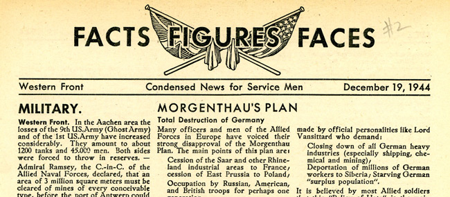 Leaflet-newspapers: Fig. 26. The content is very similar to that of Swastika  Times although the news reports relate to the British as well as the Americans.  Dissemination was almost entirely by modified artillery shell or specially  designed leaflet rocket.