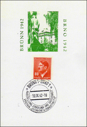 Czechoslovakian Hitler Poo-Poo Souvenir Sheet