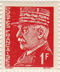 Propaganda stamps - The Petain with Cap Vignette