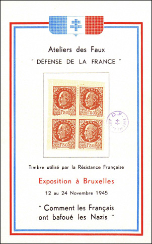 The Faux Petain on a Post-war Brussels Souvenir Sheet