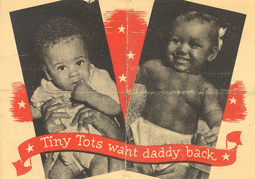Tiny Tots want daddy back - German WWII propaganda leaflet