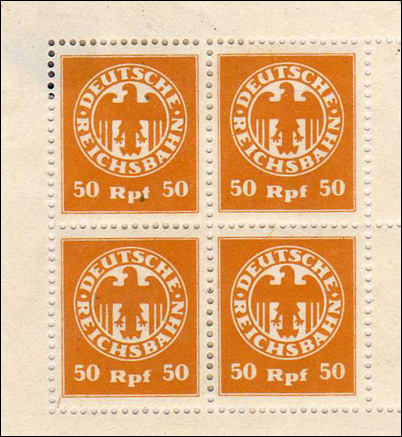 Propaganda stamps - Germany 50 pfennig Railway Fiscal Stamp
