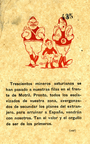 Spanish Civil War propaganda leaflet