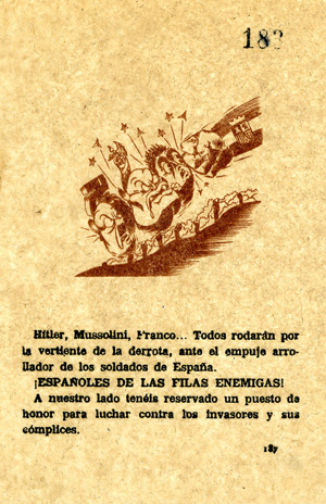 Spanish Civil War propaganda leaflet