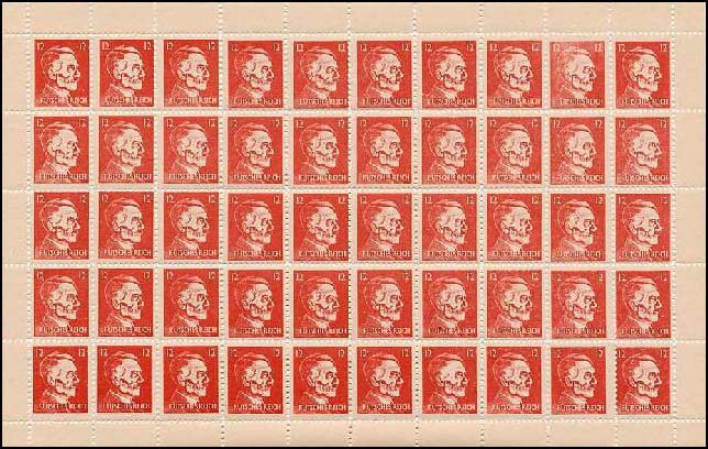 Operation Cornflakes Hitler-skull Parody Sheet