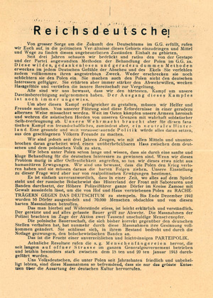 Hans Frank parody postage stamp propaganda leaflet enclosure