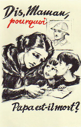 French postcard - Why is Papa Dead?