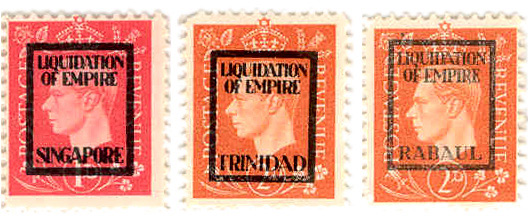 Examples of the Common Liquidation of Empire Overprints