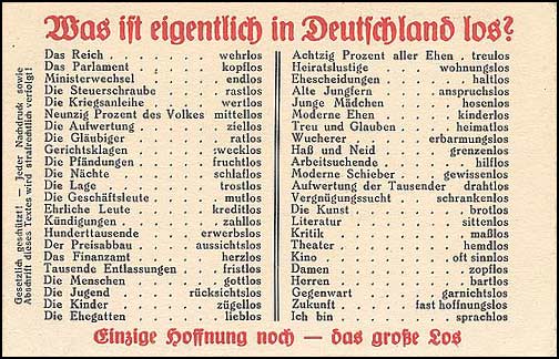 The Genuine "What's Going On in Germany?" Postcard