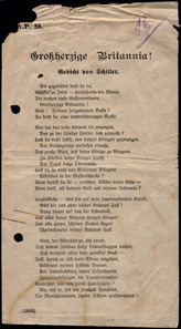 A.P. 55, Gro&szlig;herzige Britannia! Gedicht von Schiller