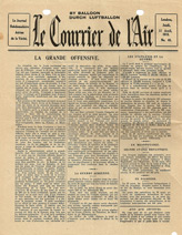 Random PSYOP leaflet - Le Courrier de l'Air, 11 Avril 1918, No. 48 - La Grande Offensive 