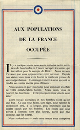 F.8, AUX POPULATIONS DE LA FRANCE OCCUP&Eacute;E