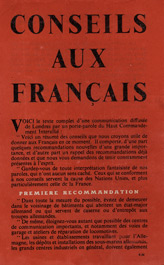 Random PSYOP leaflet - Advice to Frenchmen