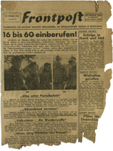 Random PSYOP leaflet - Frontpost, Number 25, 20 October 1944