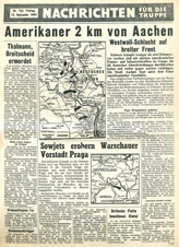 T.152, Nachrichten f&uuml;r die Truppe, Nr. 152, 15. September 1944