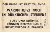 Random PSYOP leaflet - Warum jetzt noch in D�nkirchen sterben?