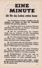 Random PSYOP leaflet - One Minute